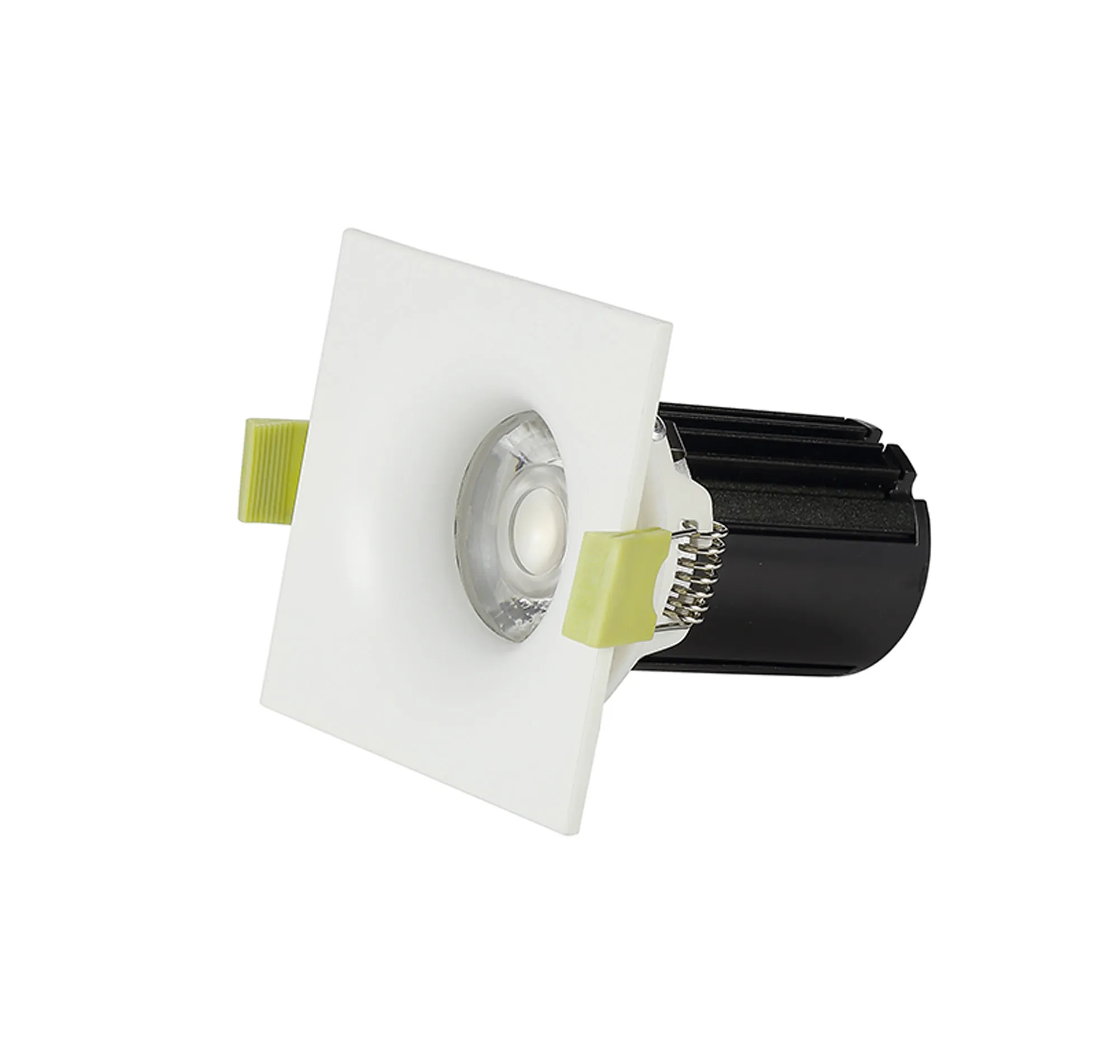 Bruve 9 Tridonic powered 9W 2700K 700lm 36° LED Engine,250mA , CRI>90 LED Engine Matt White Fixed Square Recessed Downlight, Inner Glass cover, IP65 DM201499  Dlux Bruve SQ 9 IP65